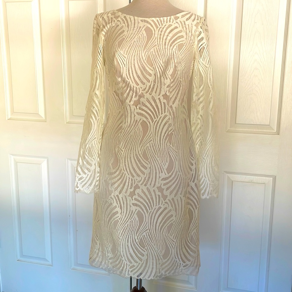 Encore by Watters Elegant Design Ladies Dress size 6 fully lined long sleeve